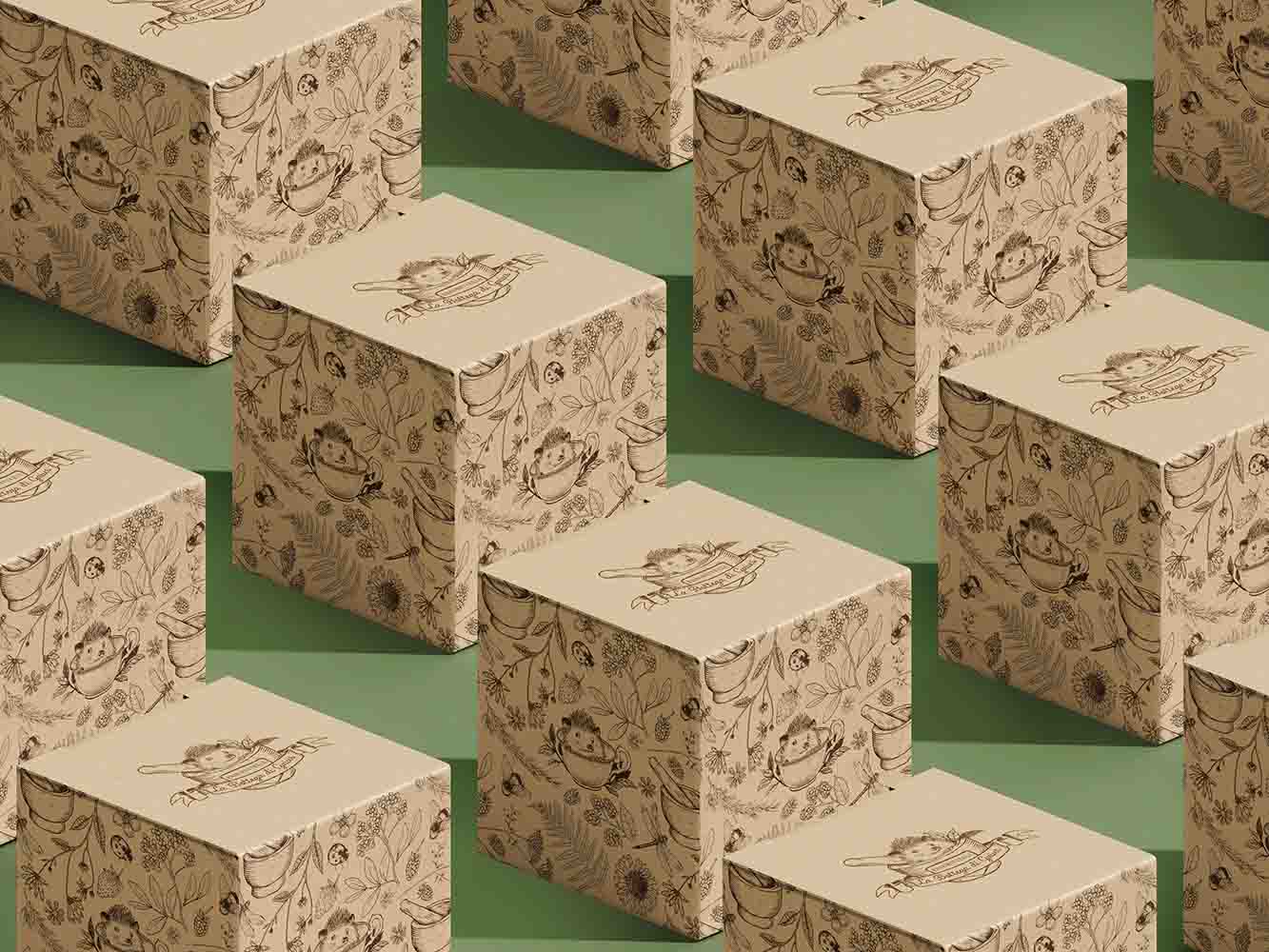 Scatole in carta kraft personalizzate con logo